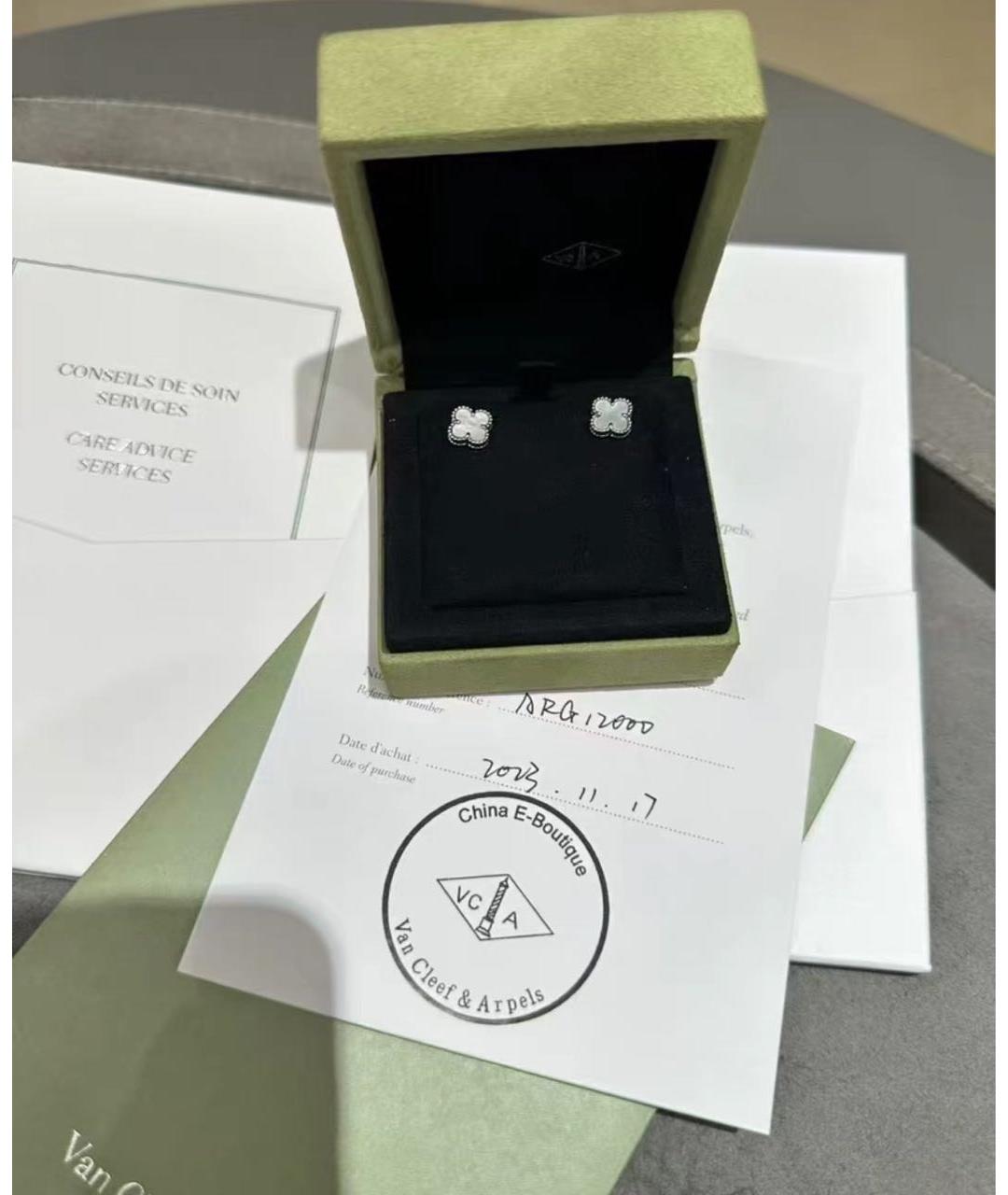 VAN CLEEF & ARPELS Белые серьги из белого золота, фото 2