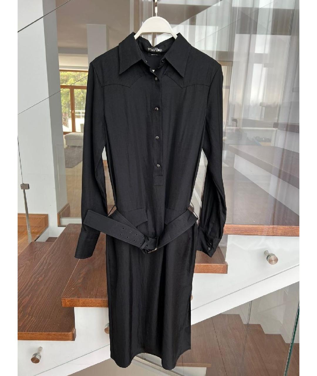 TOM FORD Черное ацетатное платье, фото 10