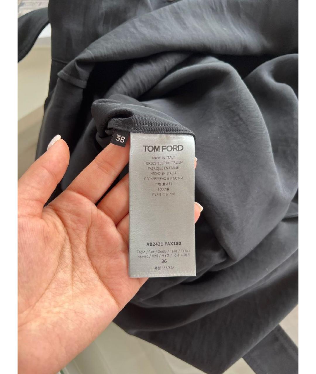 TOM FORD Черное ацетатное платье, фото 7