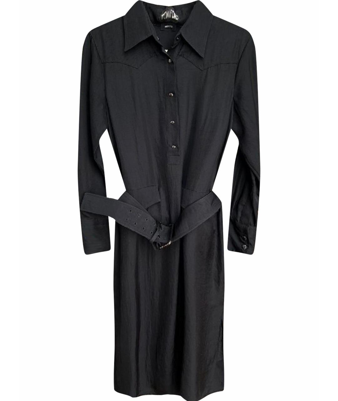 TOM FORD Черное ацетатное платье, фото 1
