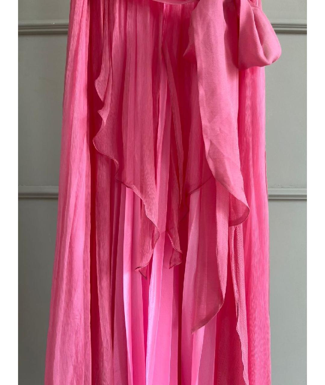 FORTE COUTURE Розовое хлопковое вечернее платье, фото 4