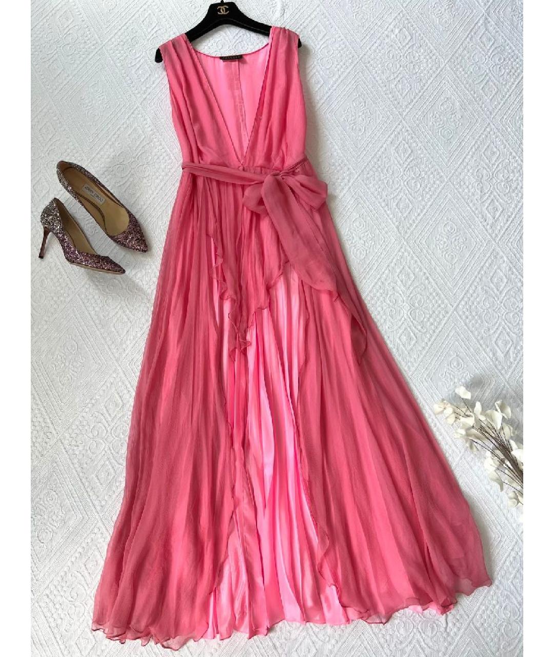 FORTE COUTURE Розовое хлопковое вечернее платье, фото 6
