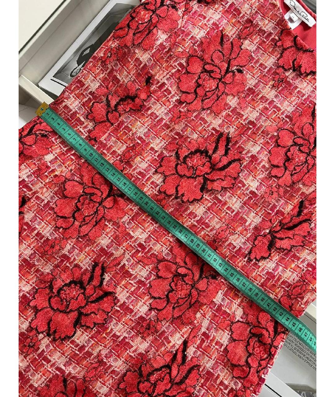 OSCAR DE LA RENTA Коралловое хлопковое платье, фото 6