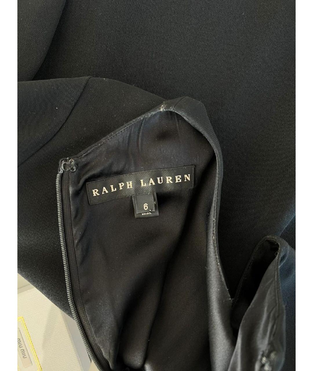 RALPH LAUREN Черное хлопковое платье, фото 7