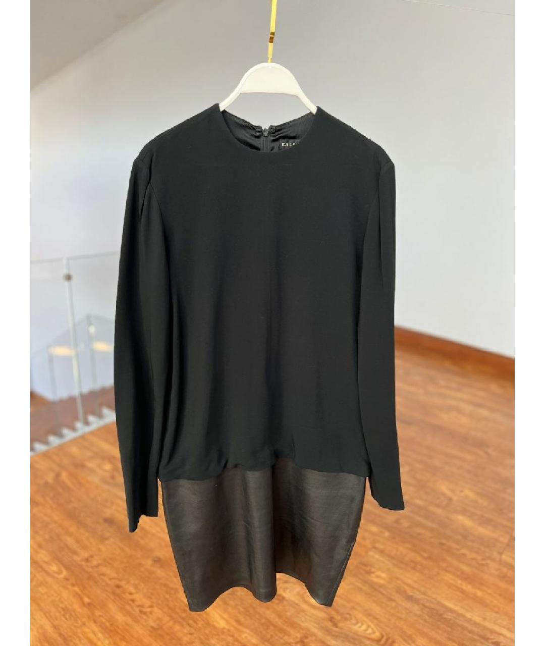 RALPH LAUREN Черное хлопковое платье, фото 10