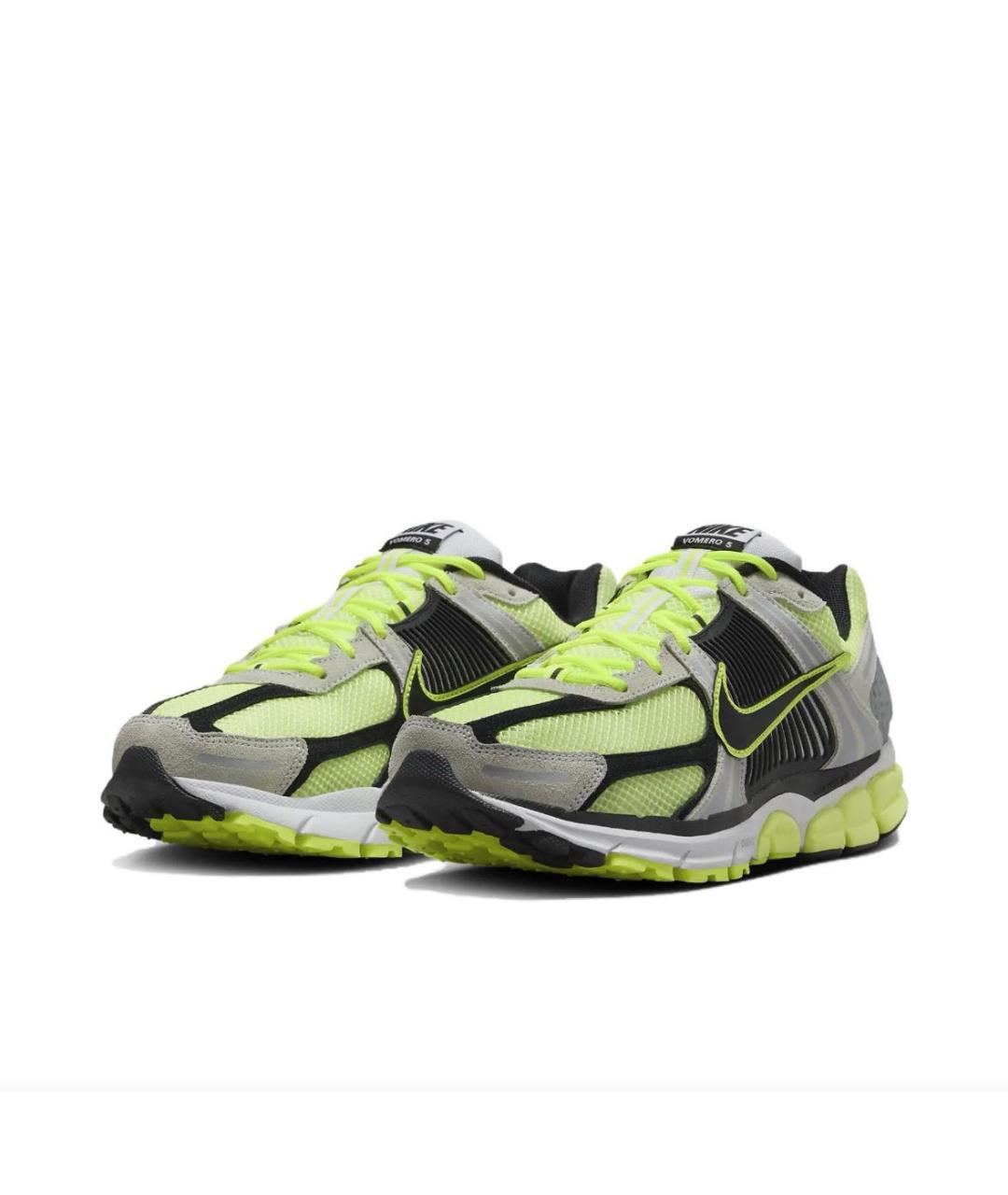 NIKE Салатовые текстильные низкие кроссовки / кеды, фото 2