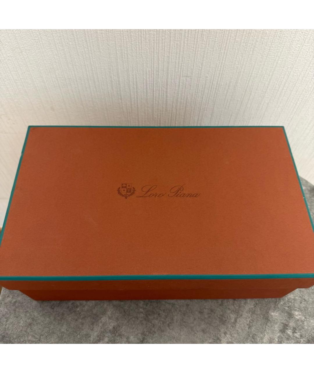 LORO PIANA Бирюзовые замшевые лоферы, фото 6