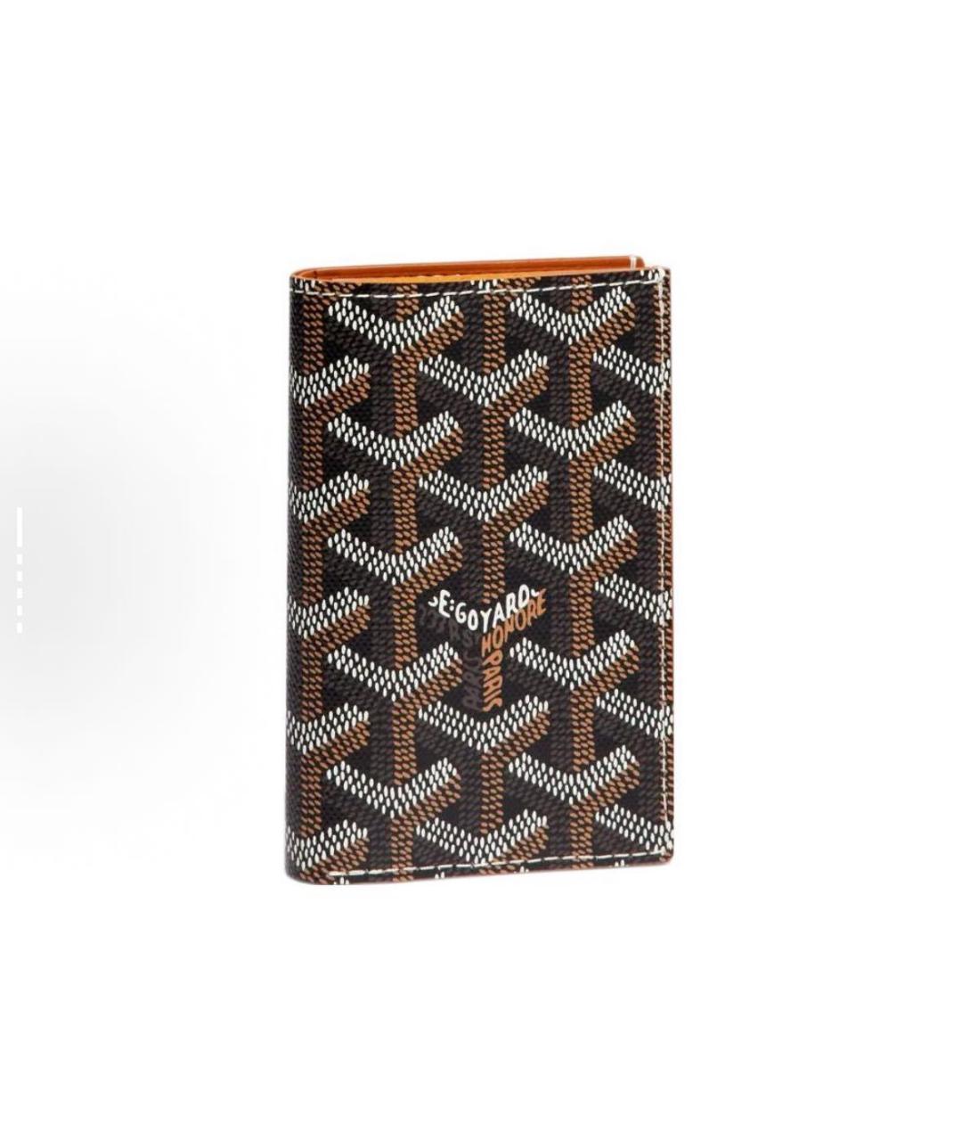 GOYARD Коричневый кожаный кошелек, фото 4