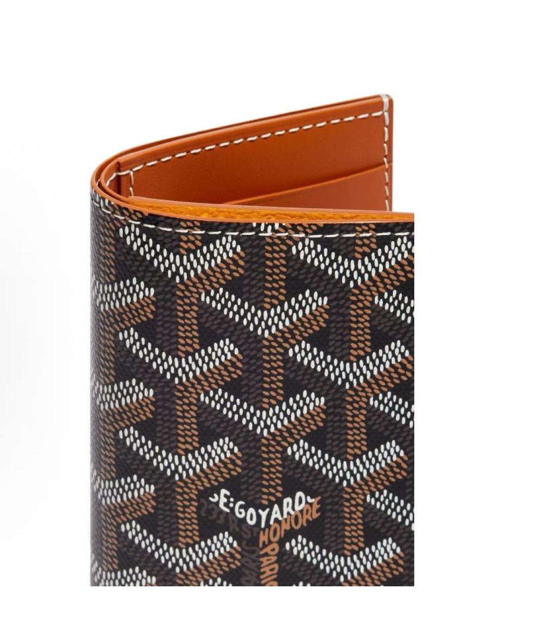 GOYARD Коричневый кожаный кошелек, фото 3