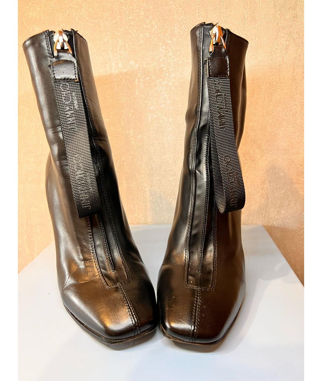 JIMMY CHOO Черные кожаные ботильоны, фото 3