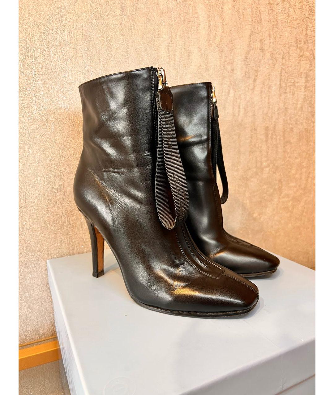 JIMMY CHOO Черные кожаные ботильоны, фото 2