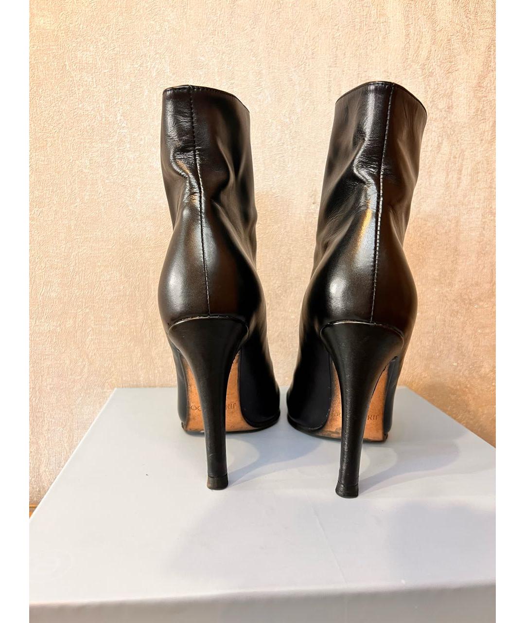 JIMMY CHOO Черные кожаные ботильоны, фото 4