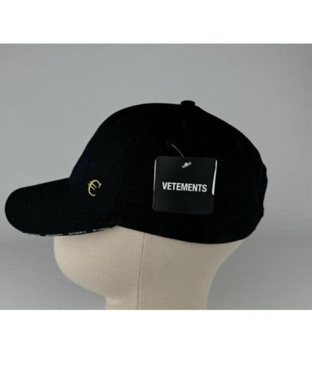 VETEMENTS Черная кепка, фото 2