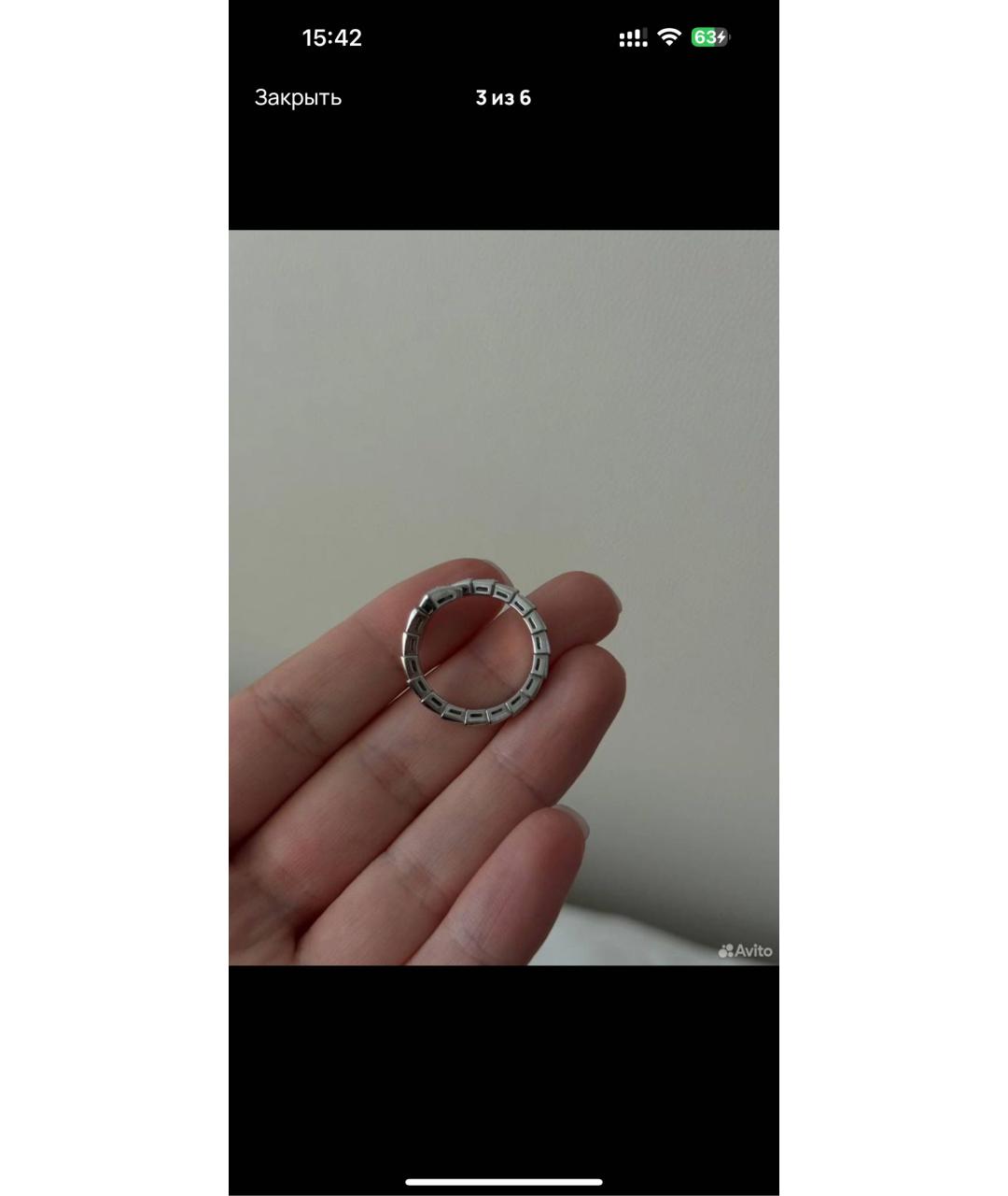 BVLGARI Кольцо из белого золота, фото 4