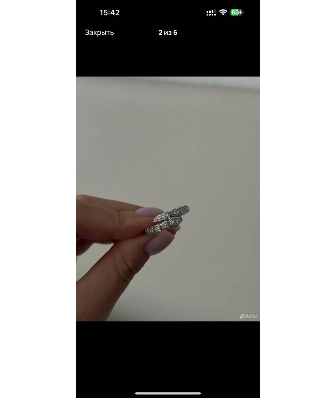BVLGARI Кольцо из белого золота, фото 3