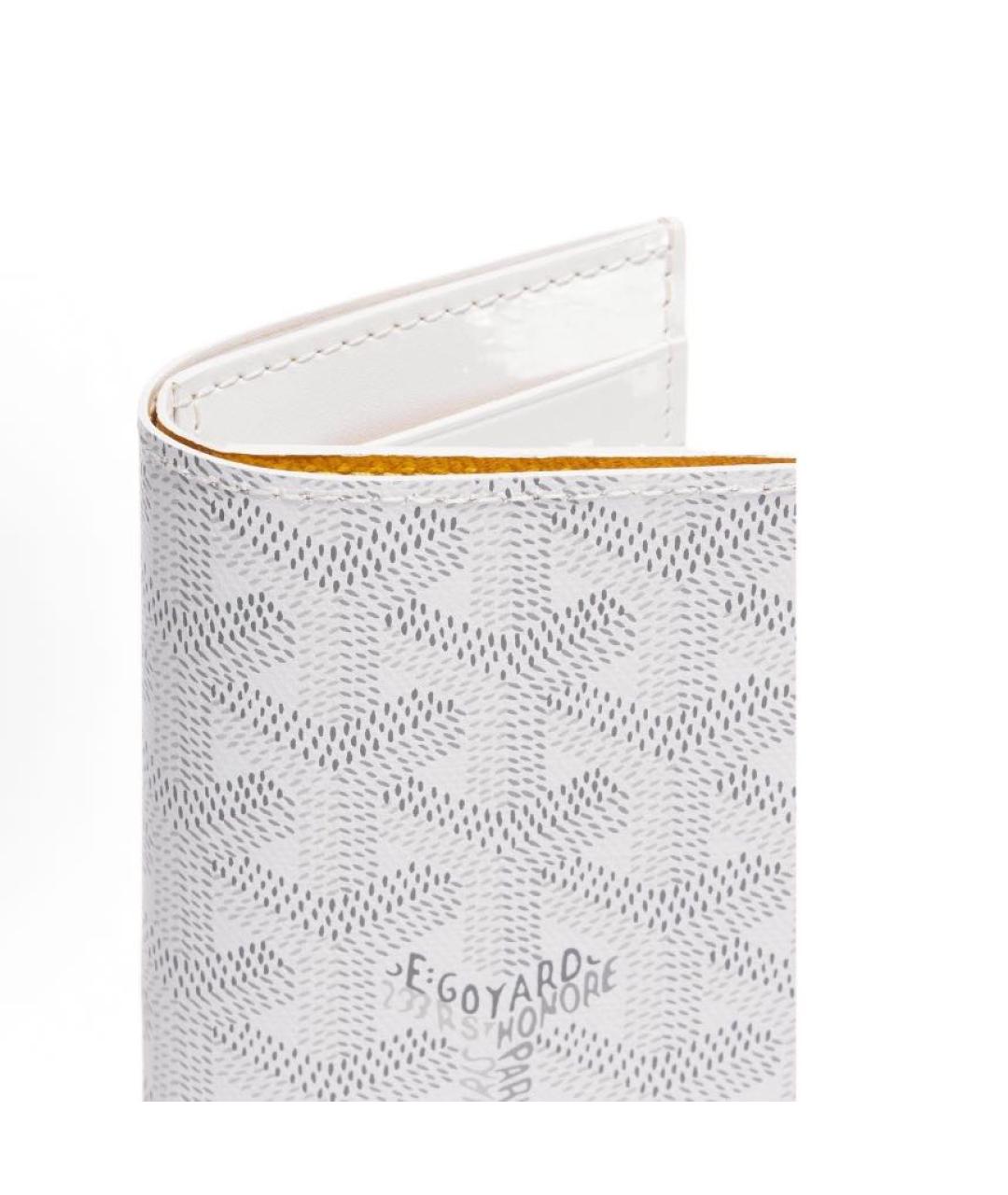 GOYARD Белый кожаный кошелек, фото 3