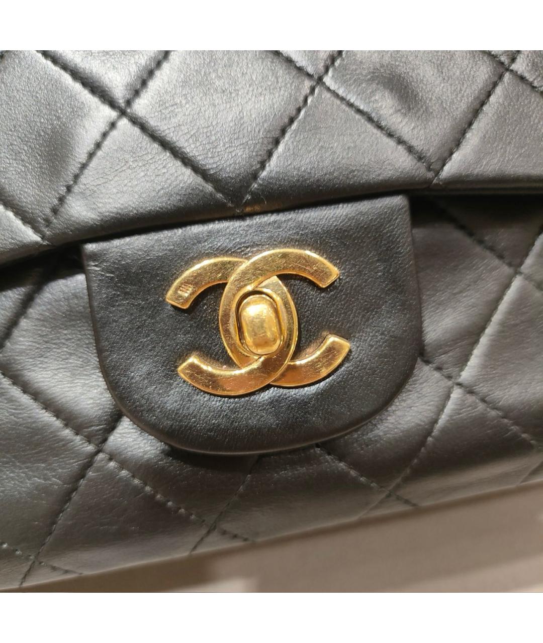 CHANEL Черная кожаная сумка через плечо, фото 8