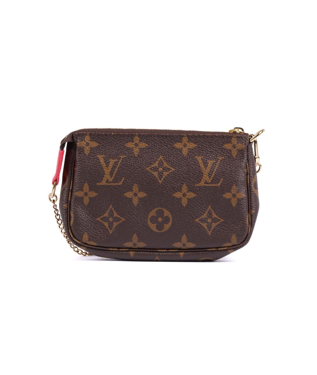 LOUIS VUITTON Коричневая кожаная сумка с короткими ручками, фото 4