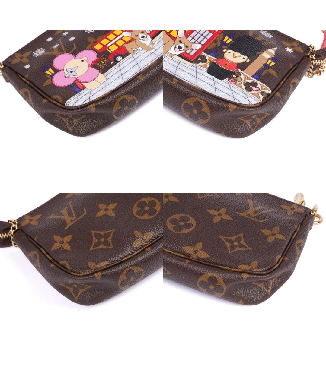 LOUIS VUITTON Коричневая кожаная сумка с короткими ручками, фото 8