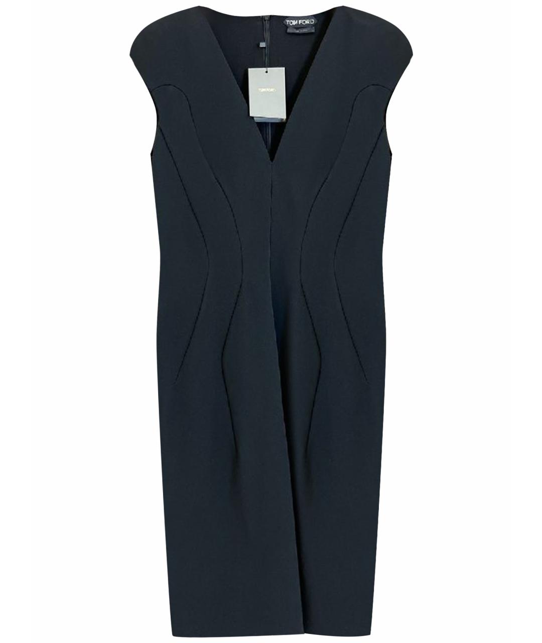 TOM FORD Черное шелковое платье, фото 1