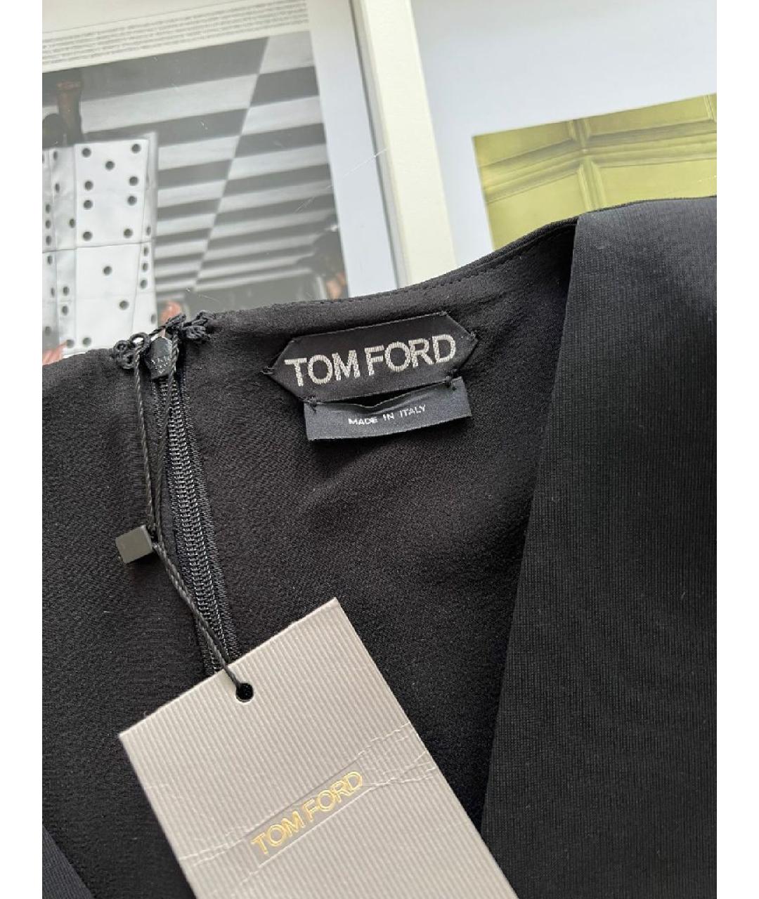 TOM FORD Черное шелковое платье, фото 7
