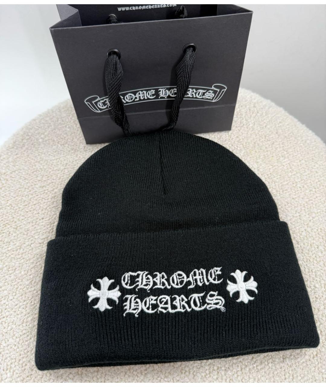 CHROME HEARTS Черная шапка, фото 9