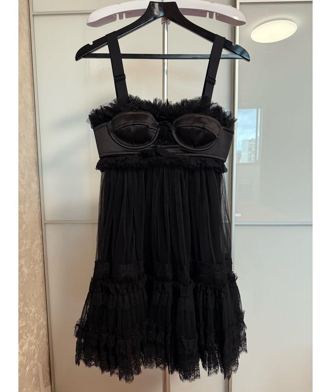 BURBERRY Черное хлопковое вечернее платье, фото 4