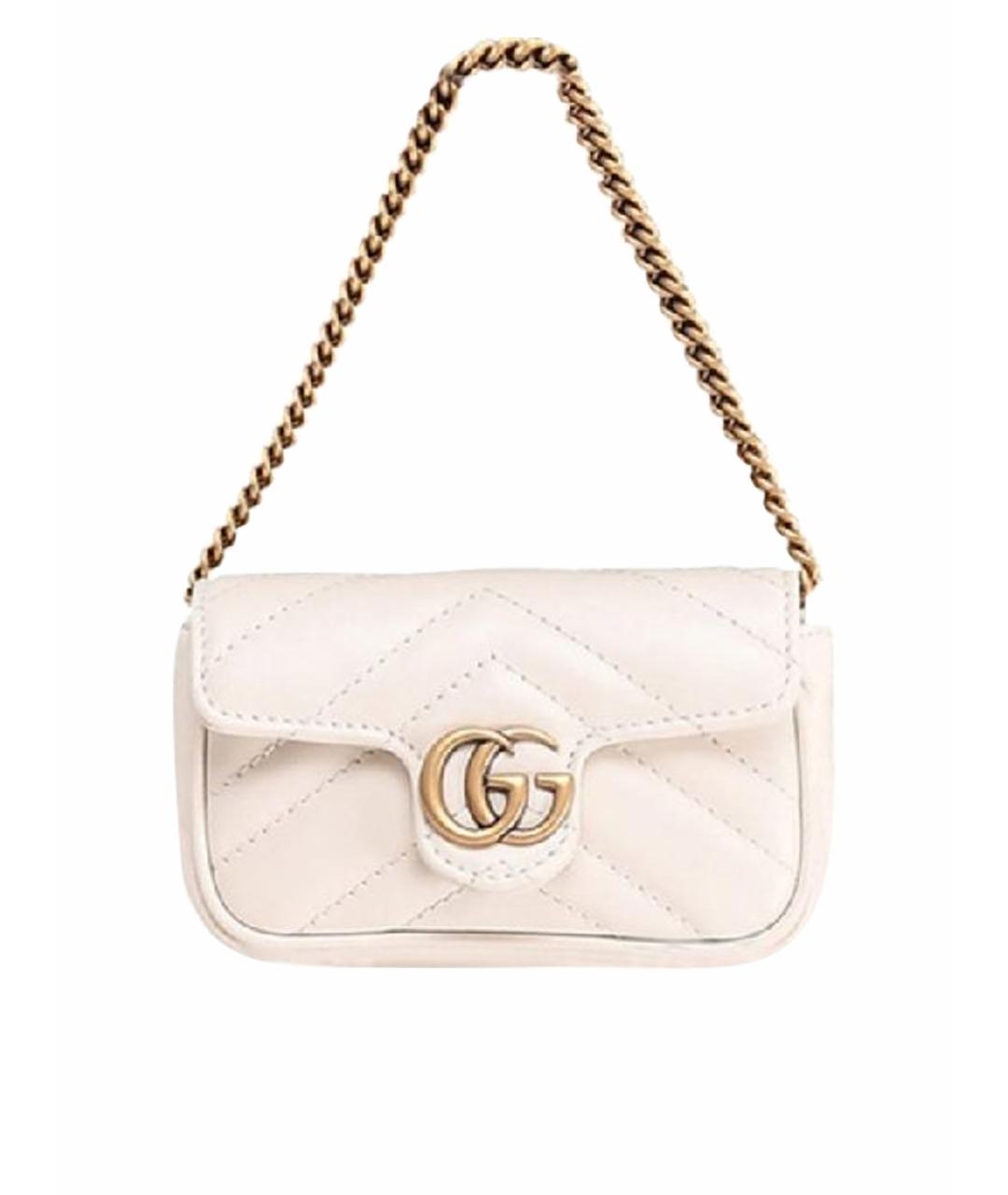 GUCCI Бежевая кожаная сумка через плечо, фото 1