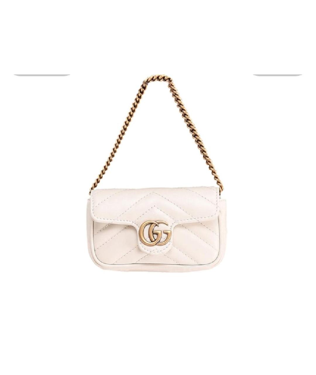 GUCCI Бежевая кожаная сумка через плечо, фото 4