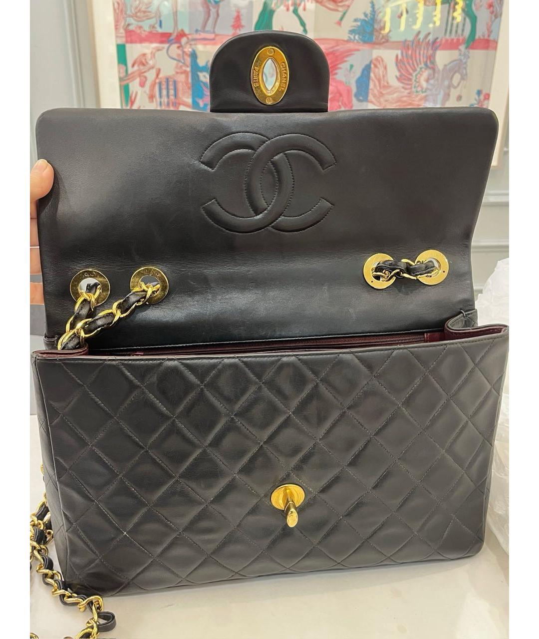 CHANEL Черная кожаная сумка через плечо, фото 4