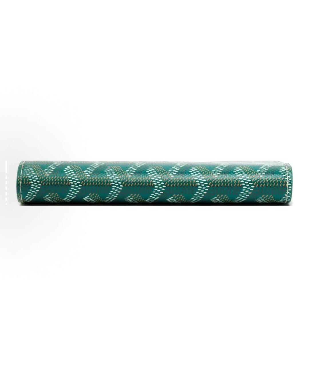 GOYARD Зеленый кожаный кошелек, фото 2