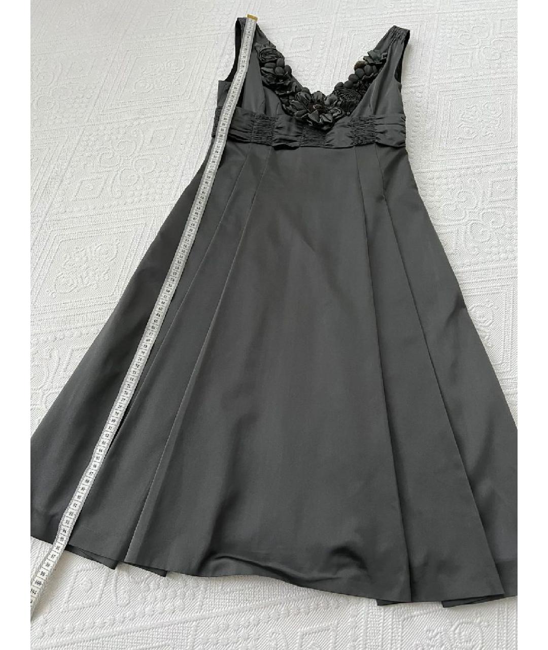 MOSCHINO Серое шелковое платье, фото 6