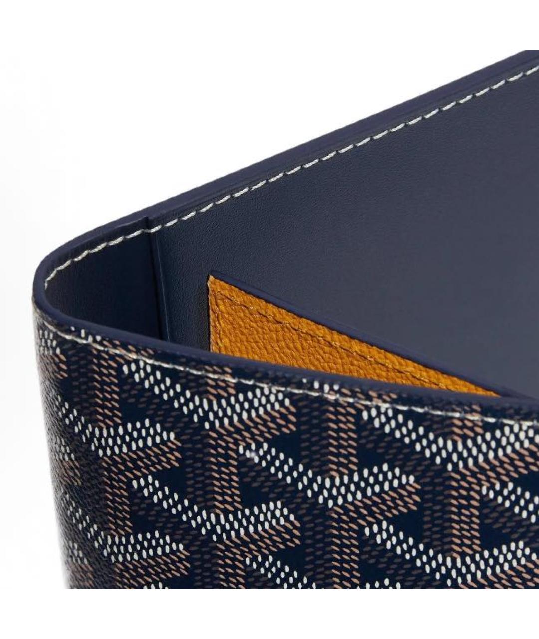 GOYARD Темно-синий кожаный кошелек, фото 3