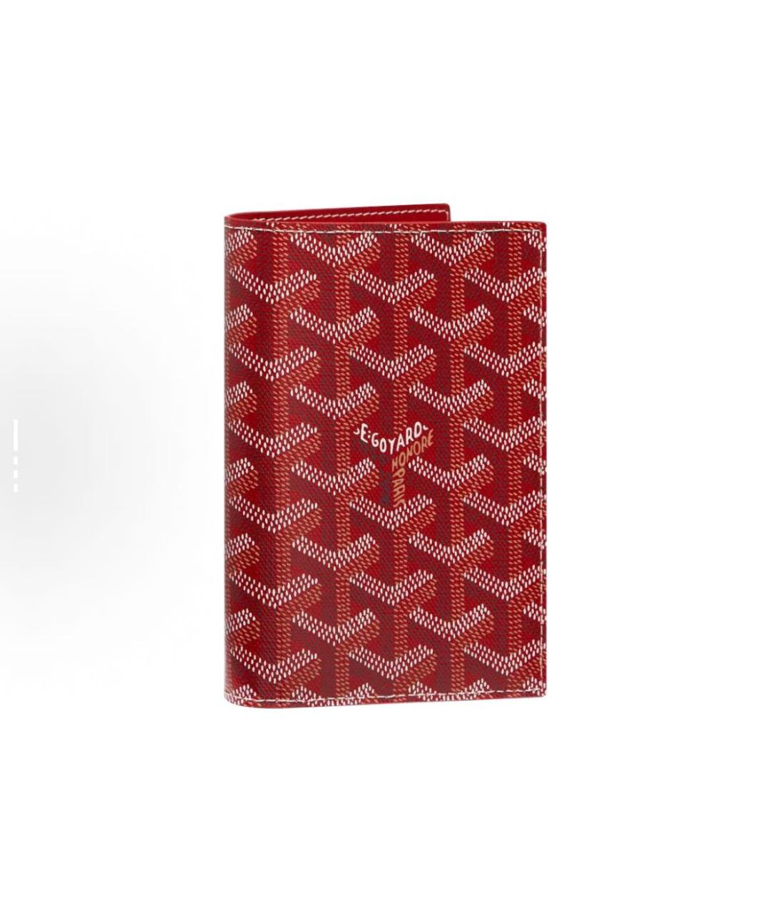 GOYARD Красный кожаный кошелек, фото 4
