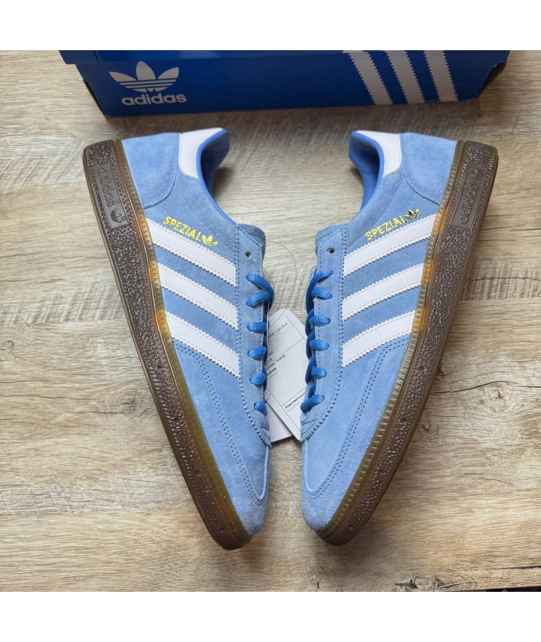 ADIDAS Голубые замшевые низкие кроссовки / кеды, фото 7