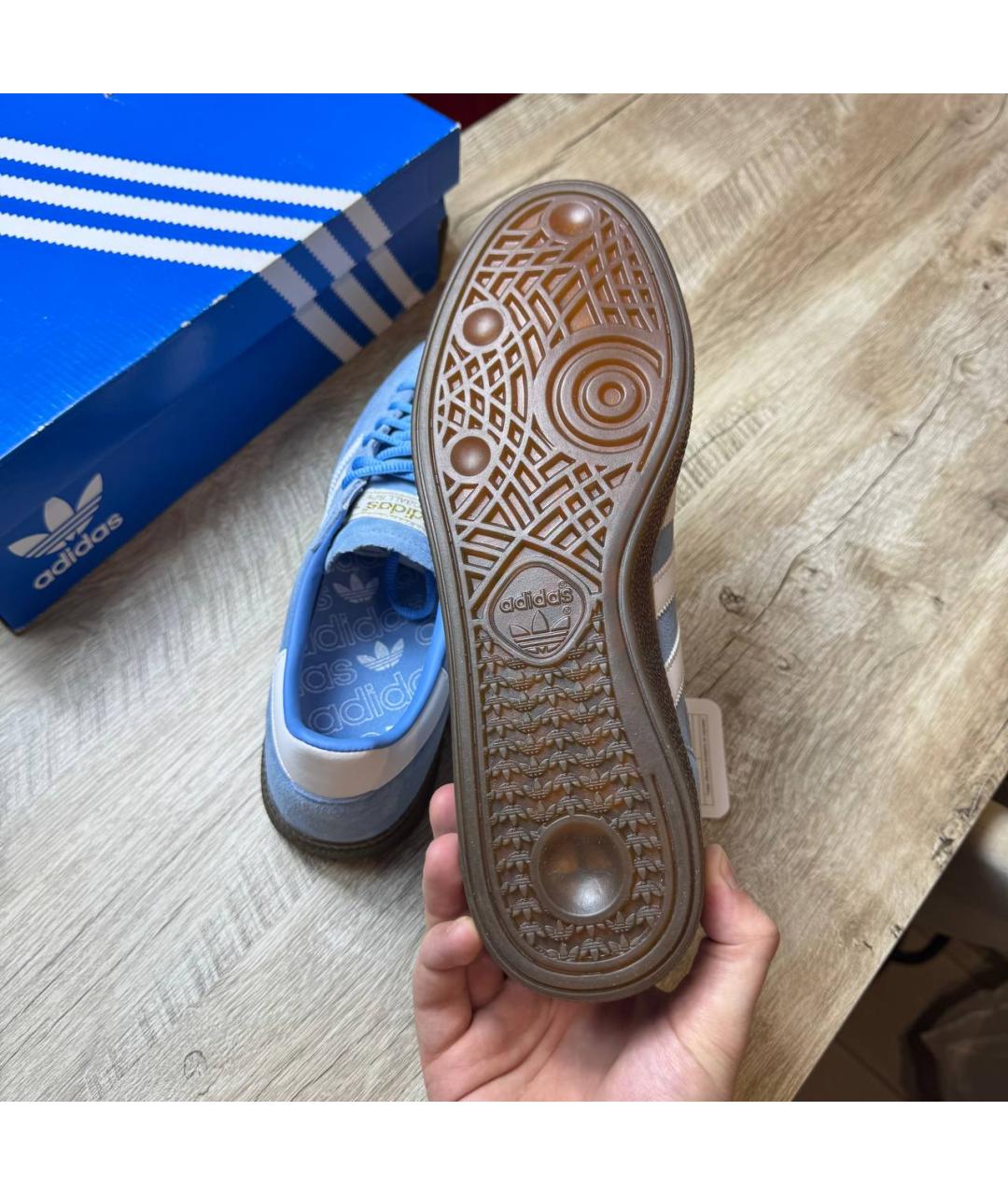 ADIDAS Голубые замшевые низкие кроссовки / кеды, фото 9