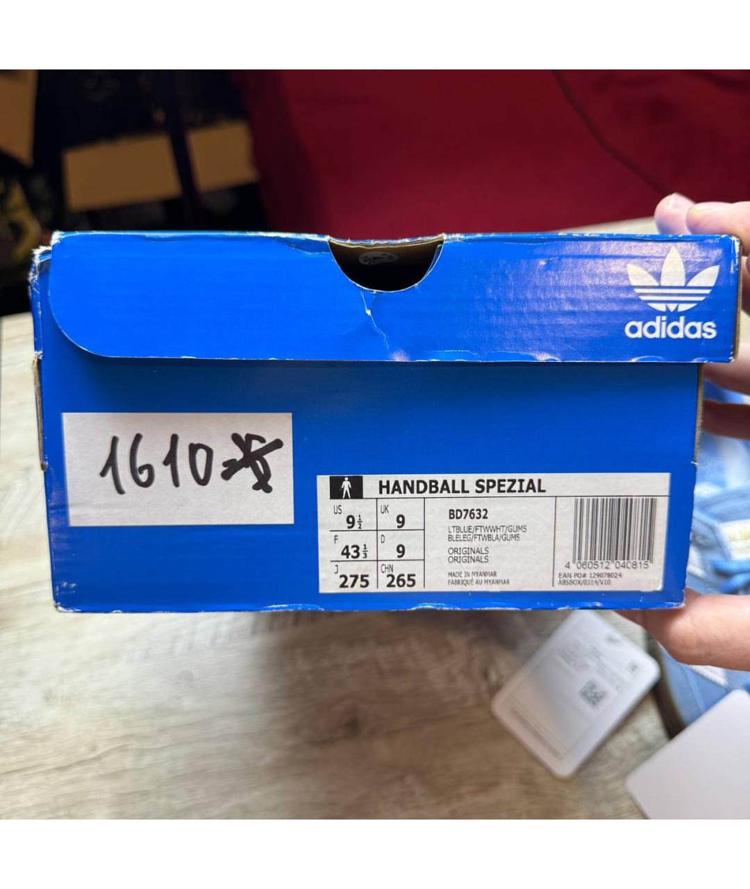 ADIDAS Голубые замшевые низкие кроссовки / кеды, фото 2
