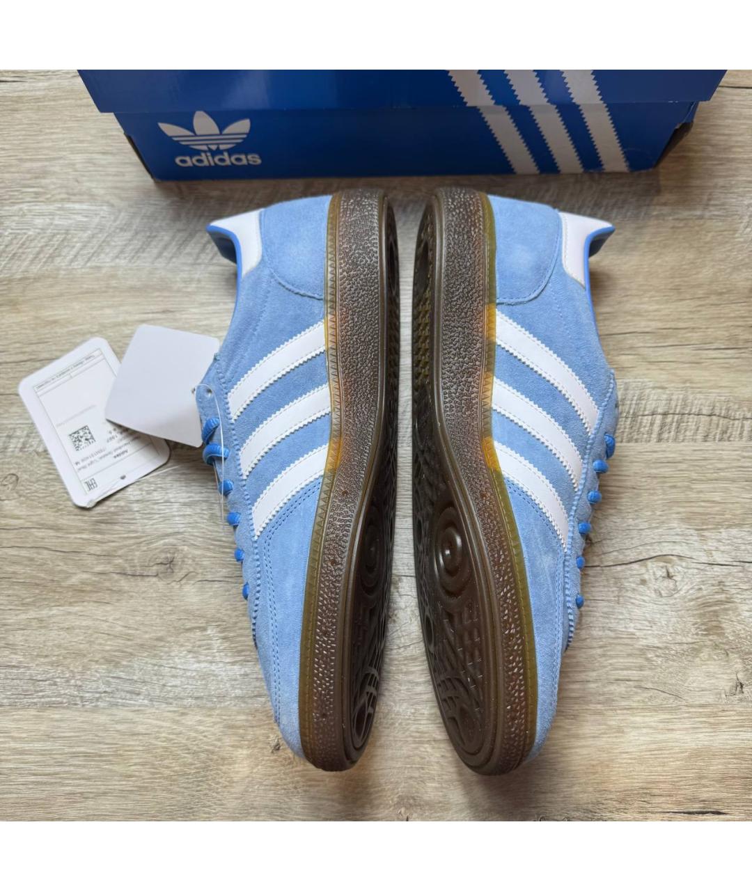 ADIDAS Голубые замшевые низкие кроссовки / кеды, фото 6