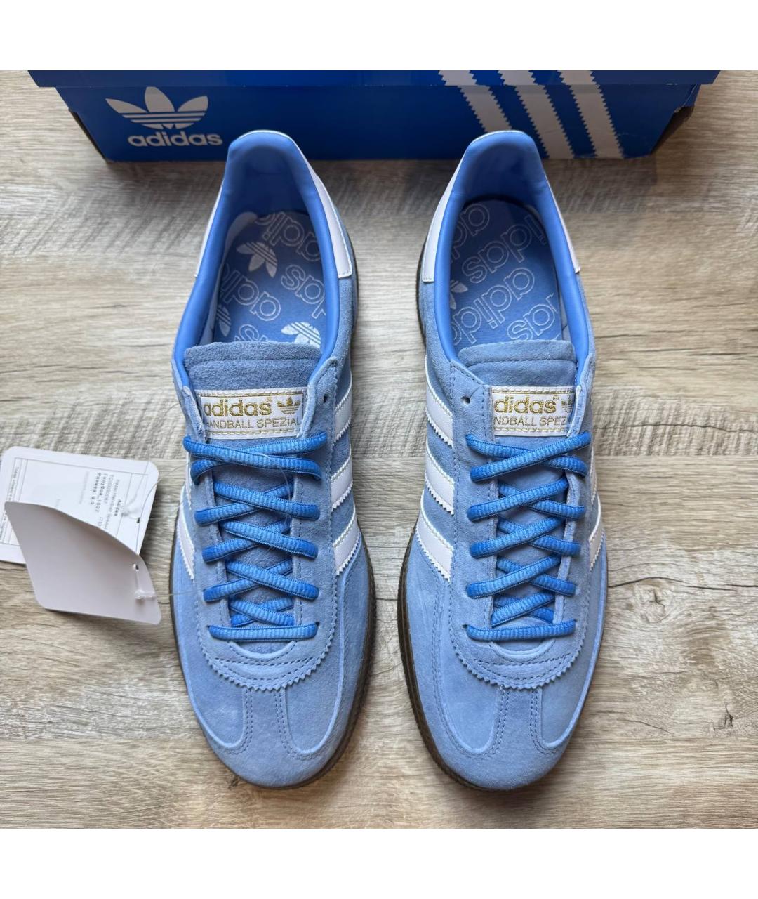 ADIDAS Голубые замшевые низкие кроссовки / кеды, фото 4