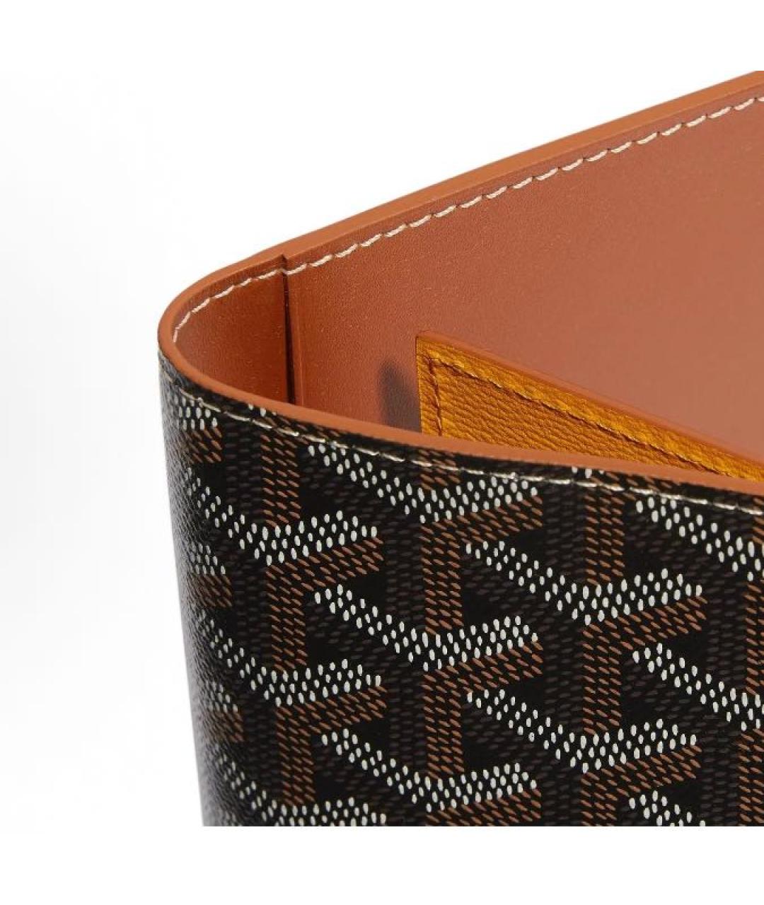 GOYARD Коричневый кожаный кошелек, фото 3