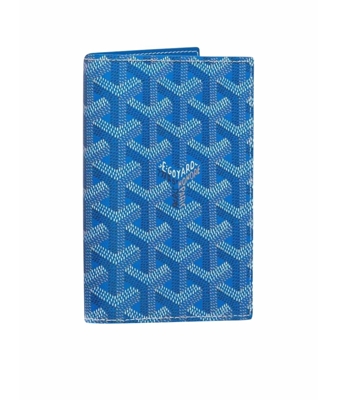 GOYARD Синий кожаный кошелек, фото 1