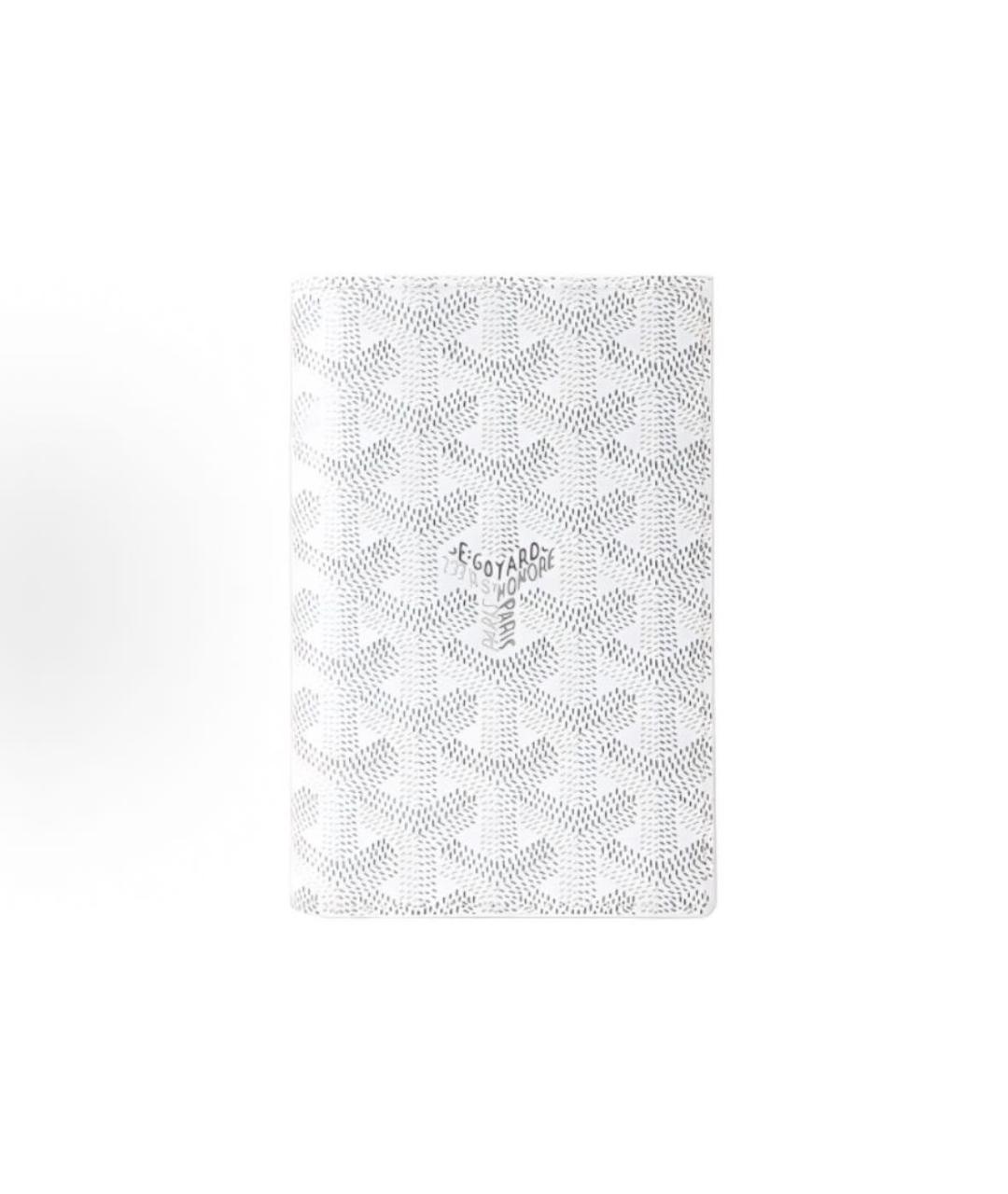 GOYARD Белый кожаный кошелек, фото 4