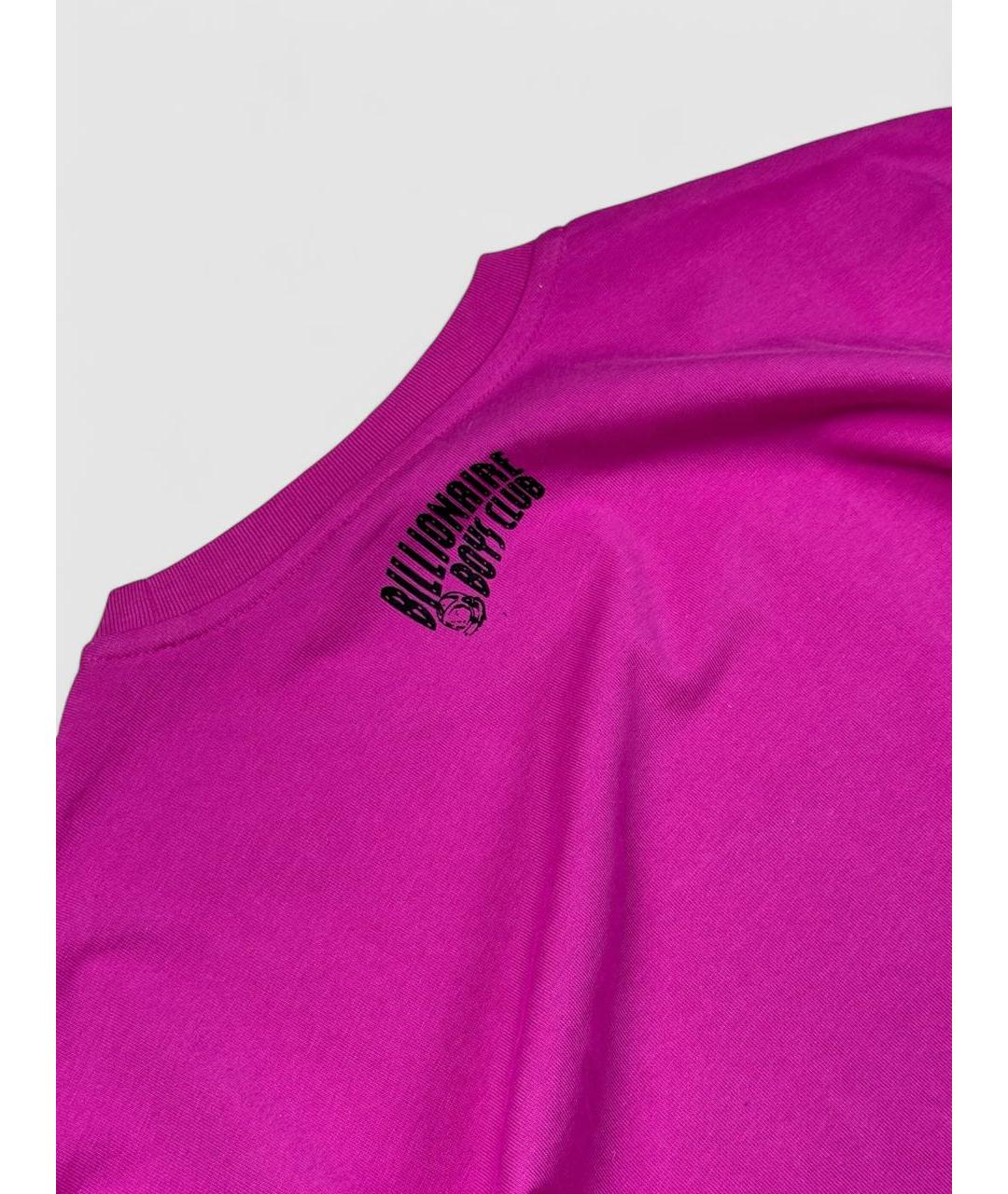 BILLIONAIRE BOYS CLUB Фуксия хлопковая футболка, фото 4