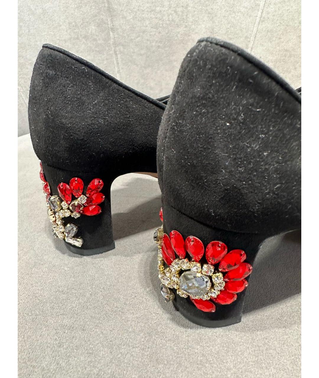 DOLCE&GABBANA Черные замшевые туфли, фото 3