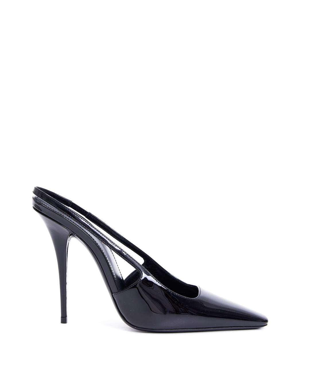 SAINT LAURENT Черные кожаные туфли, фото 1