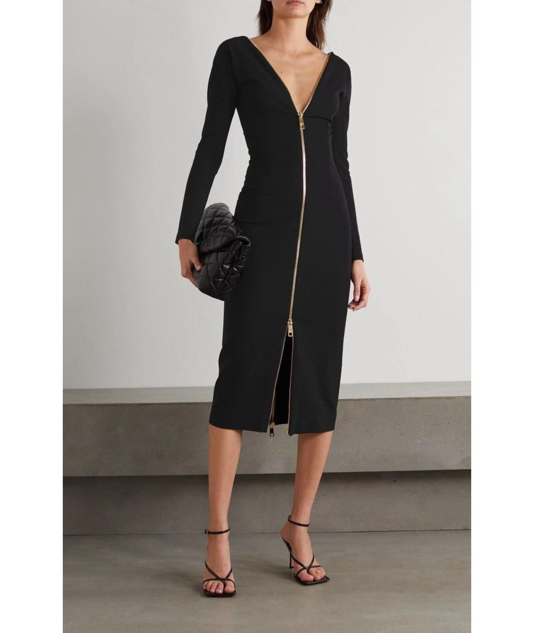 DOLCE&GABBANA Черное вискозное вечернее платье, фото 5