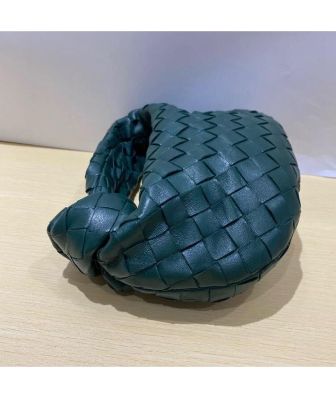 BOTTEGA VENETA Зеленая кожаная сумка с короткими ручками, фото 6