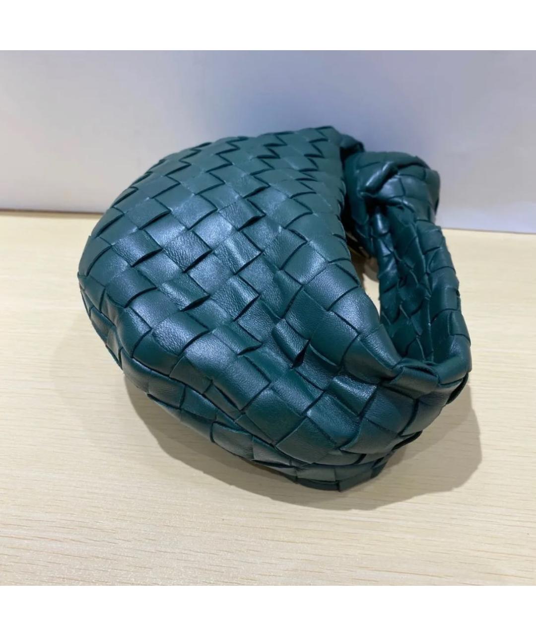 BOTTEGA VENETA Зеленая кожаная сумка с короткими ручками, фото 5