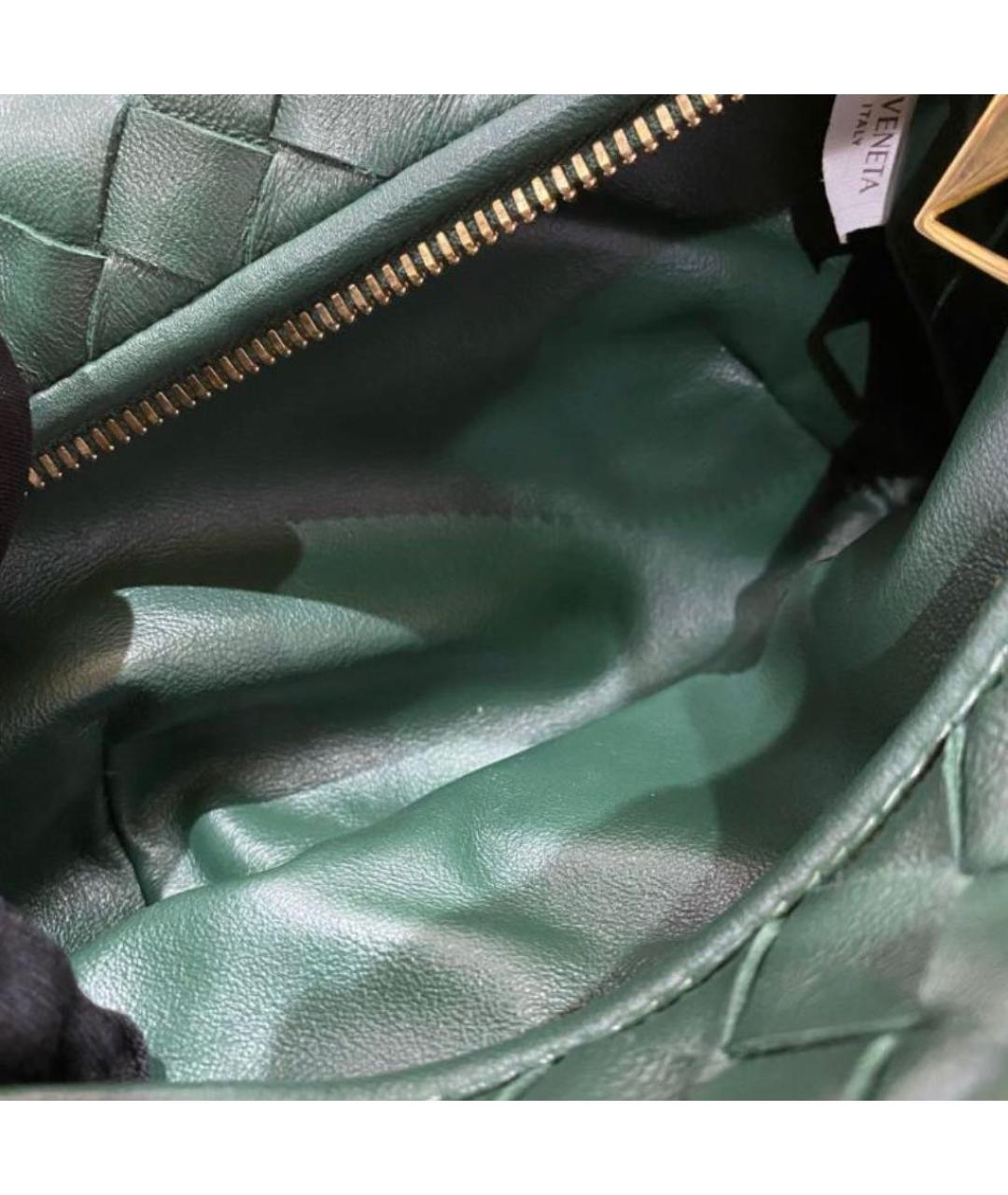 BOTTEGA VENETA Зеленая кожаная сумка с короткими ручками, фото 4
