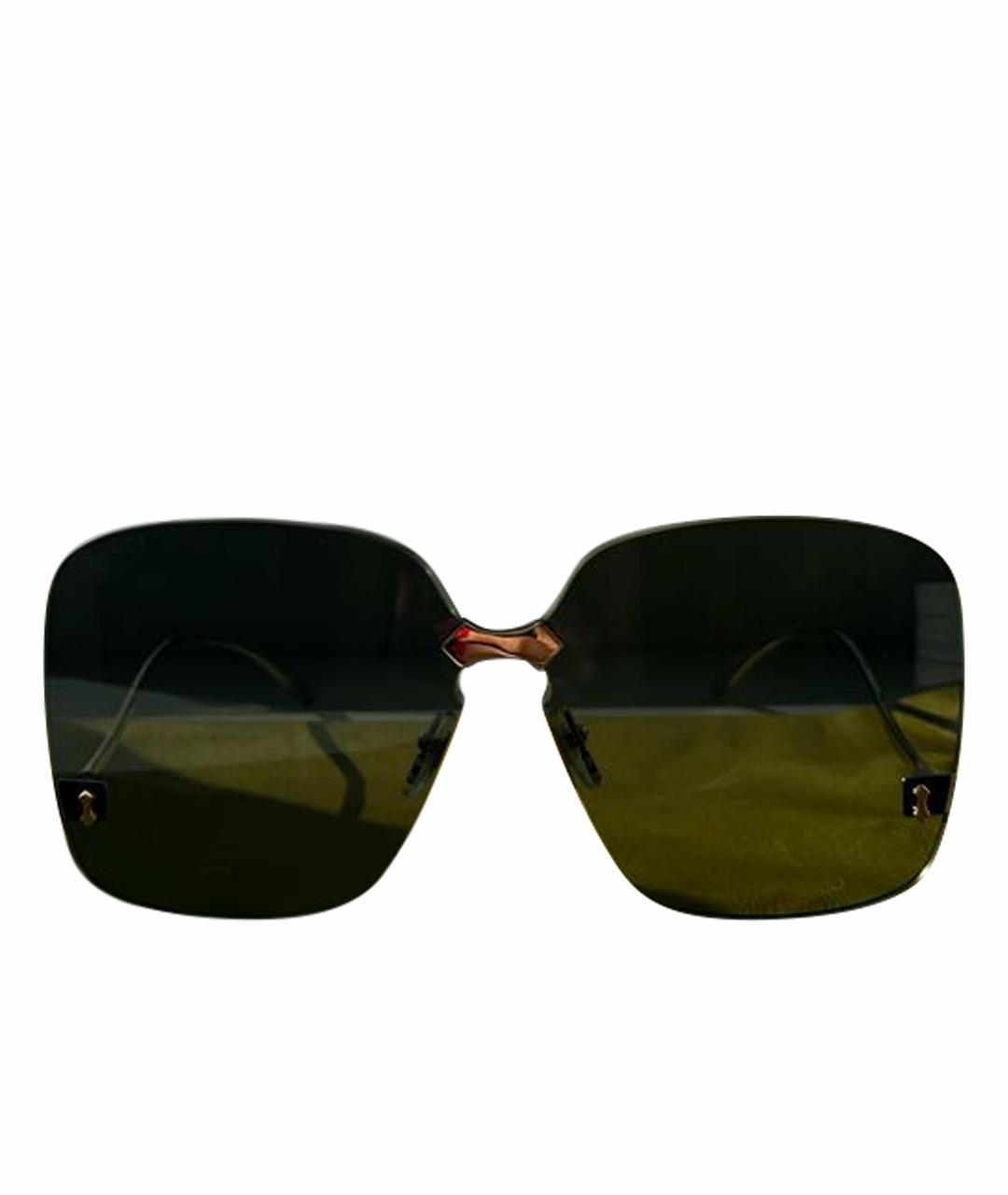 GUCCI Антрацитовые металлические солнцезащитные очки, фото 1